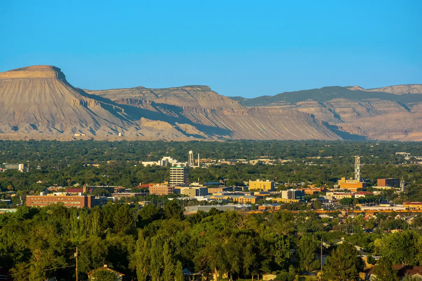 The view of Grand Junction, Colorado